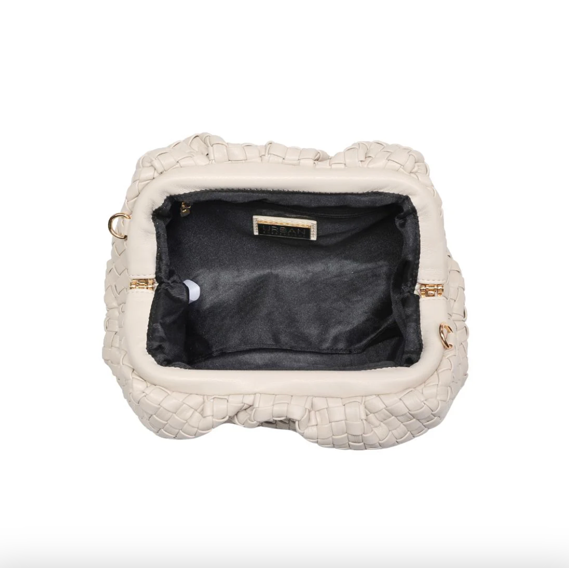 Tate - Woven Frame Clutch (Oatmilk)