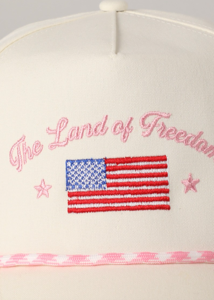 The Land of Freedom Trucker Hat - (Pink)