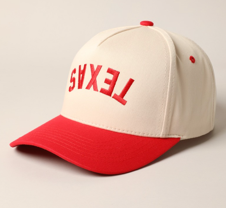 Upside Down Texas Trucker Hat - (Red)