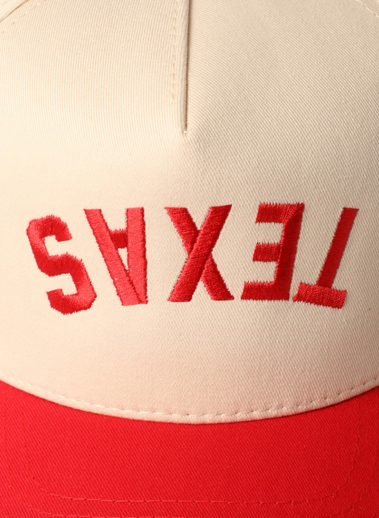 Upside Down Texas Trucker Hat - (Red)
