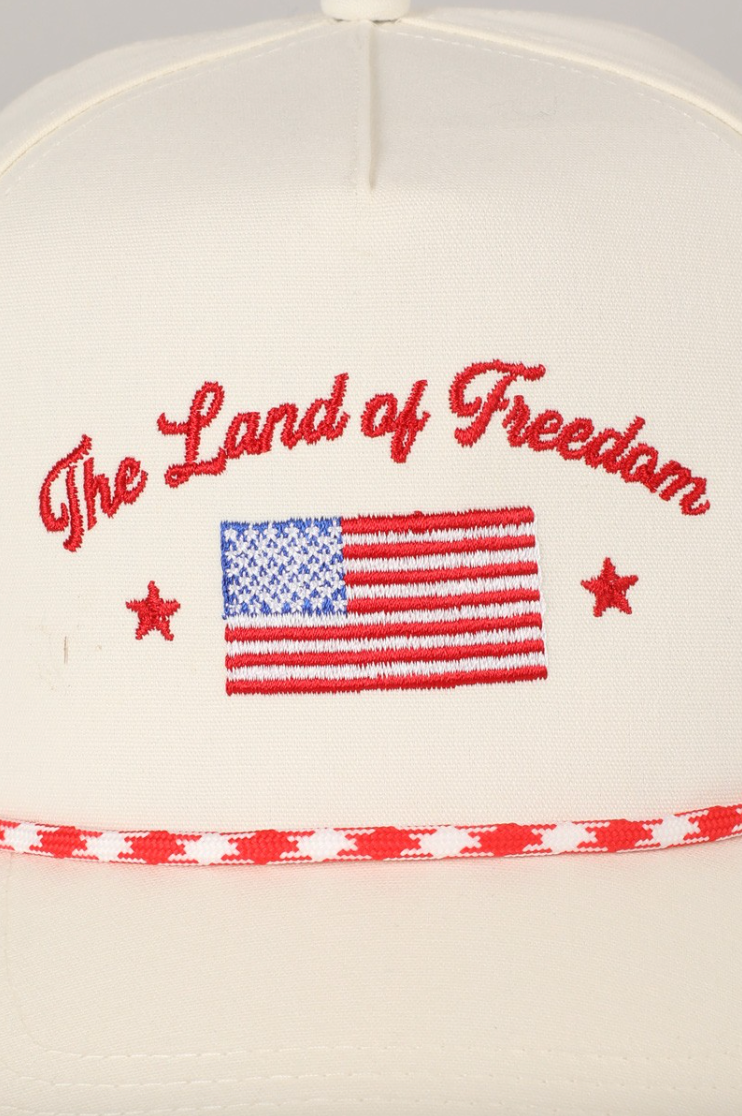 The Land of Freedom Trucker Hat - (Red)