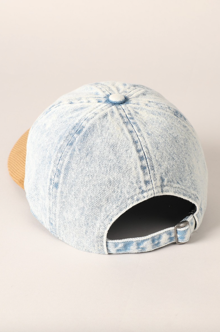 US Flag Denim + Corduroy Baseball Cap