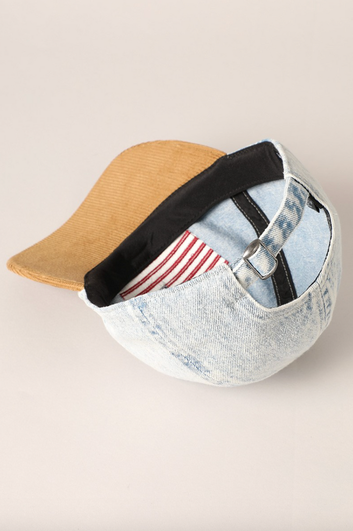 US Flag Denim + Corduroy Baseball Cap