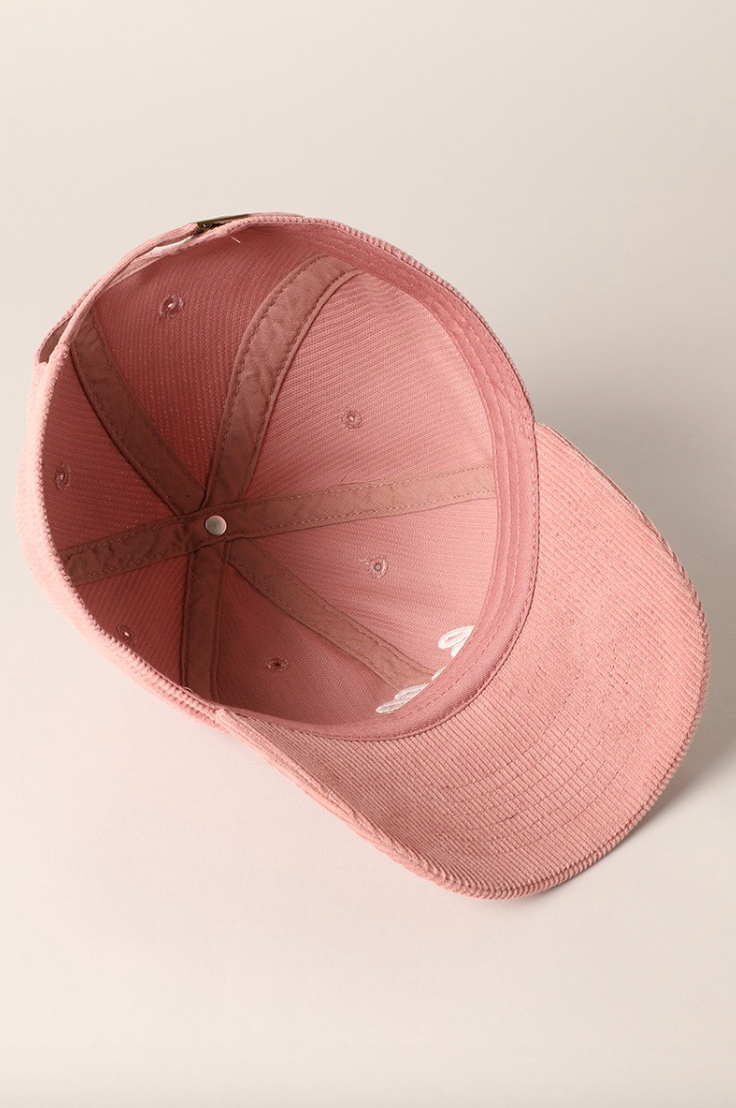 Hello Corduroy Baseball Cap