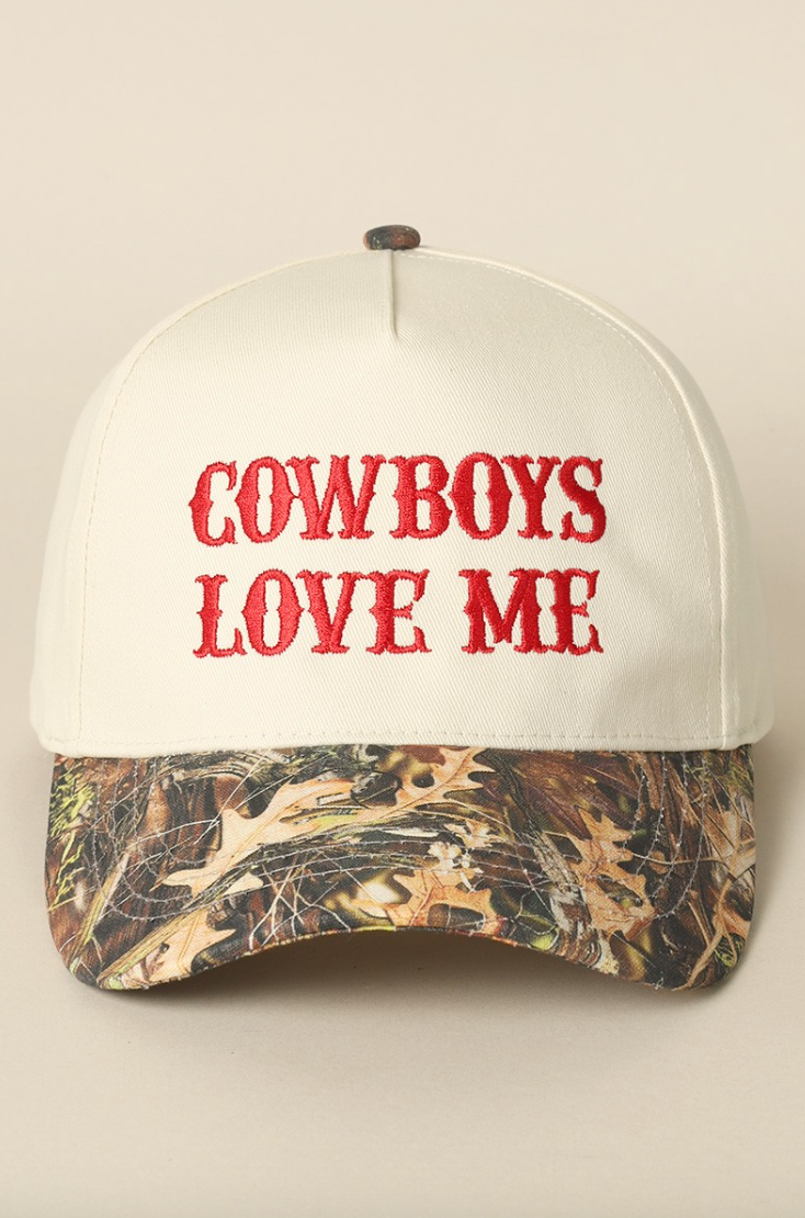 Cowboys Love Me Camo Trucker Hat