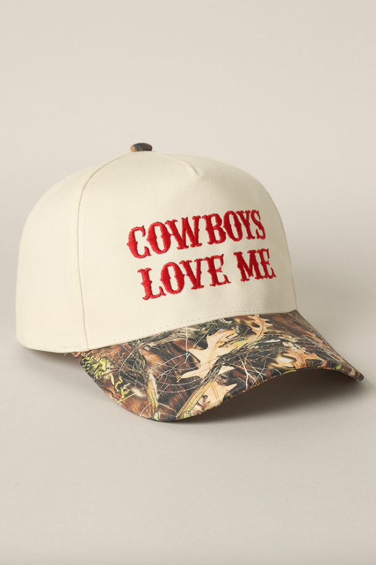 Cowboys Love Me Camo Trucker Hat