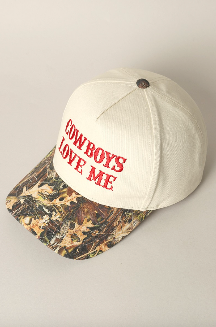 Cowboys Love Me Camo Trucker Hat