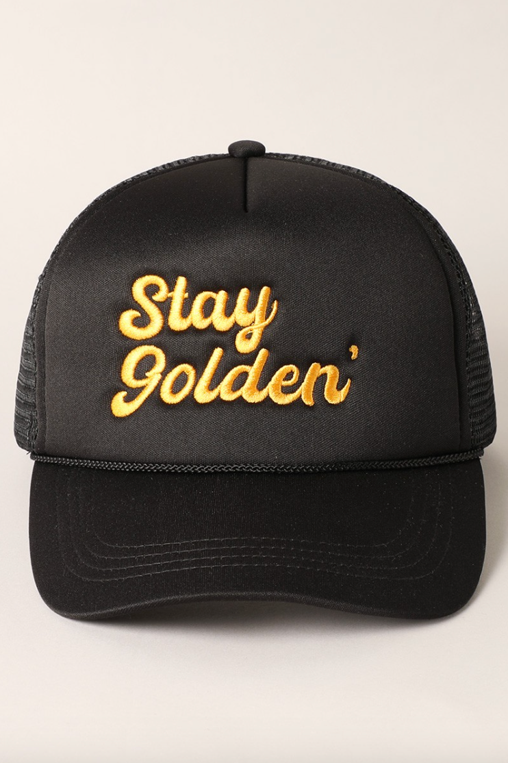 Stay Golden Trucker Hat (Black)