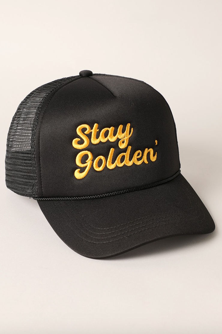 Stay Golden Trucker Hat (Black)