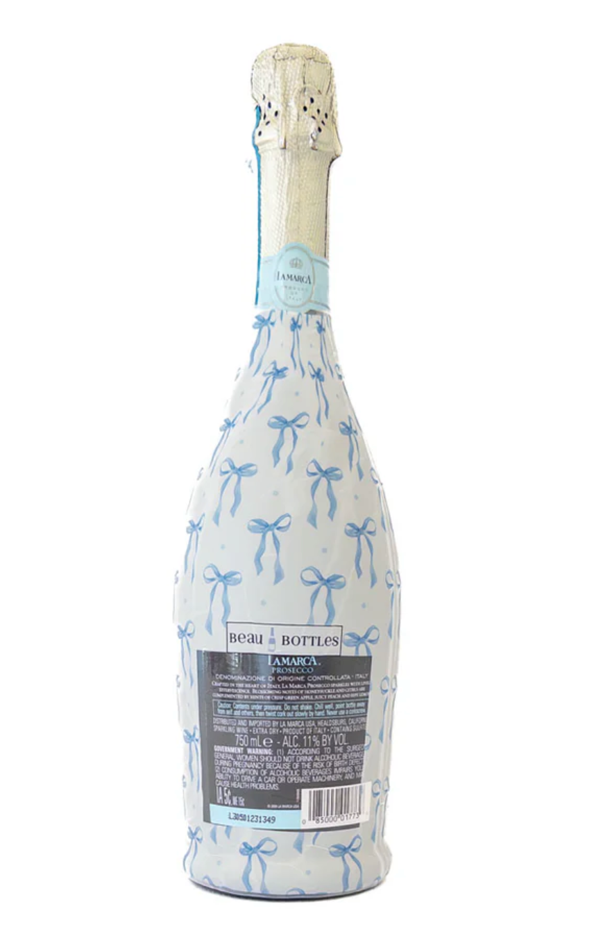 Beau Bottles - Grandmillenial Blue Bows (La Marca Edition)
