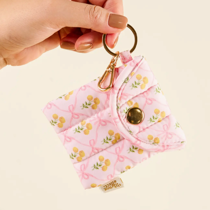 Puffy Earbud Case Keychain - Lane Pink