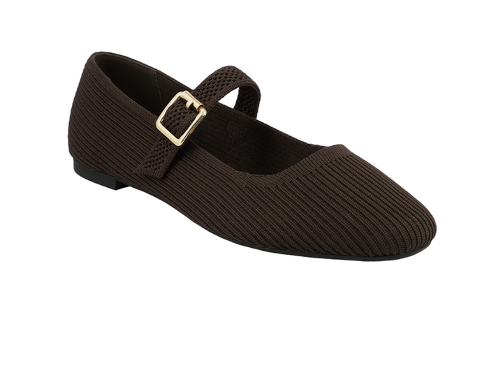 Brita - Mary Jane Flat (Chocolate Brown)