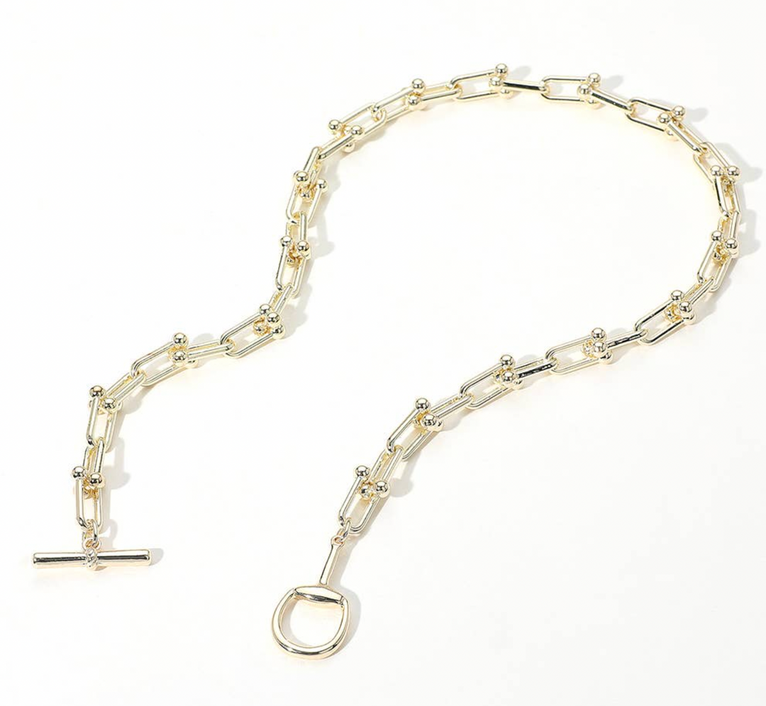 Daphne - Chunky Chain Link Toggle Necklace