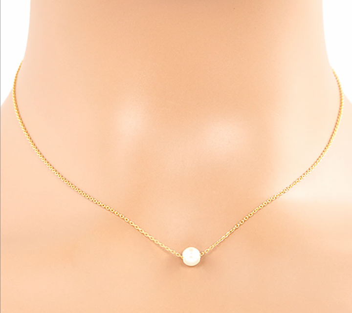 Vivian - Pearl Pendant Necklace (Gold)