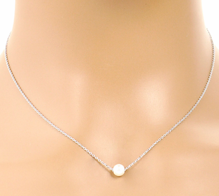 Vivian - Pearl Pendant Necklace (Silver)