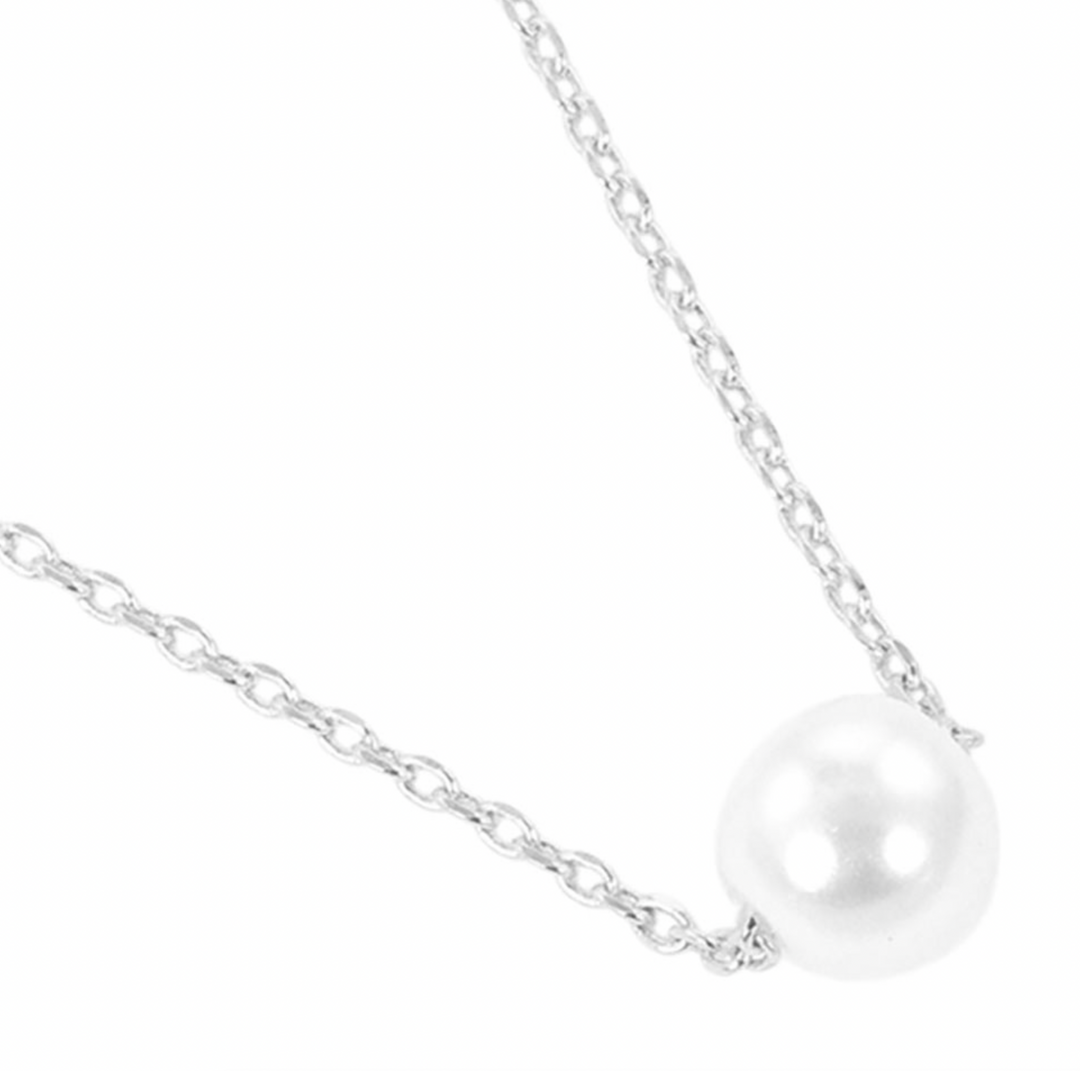 Vivian - Pearl Pendant Necklace (Silver)