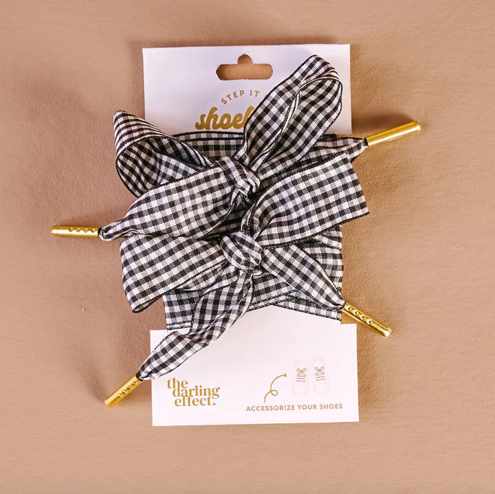 Gingham Shoelaces (Black)