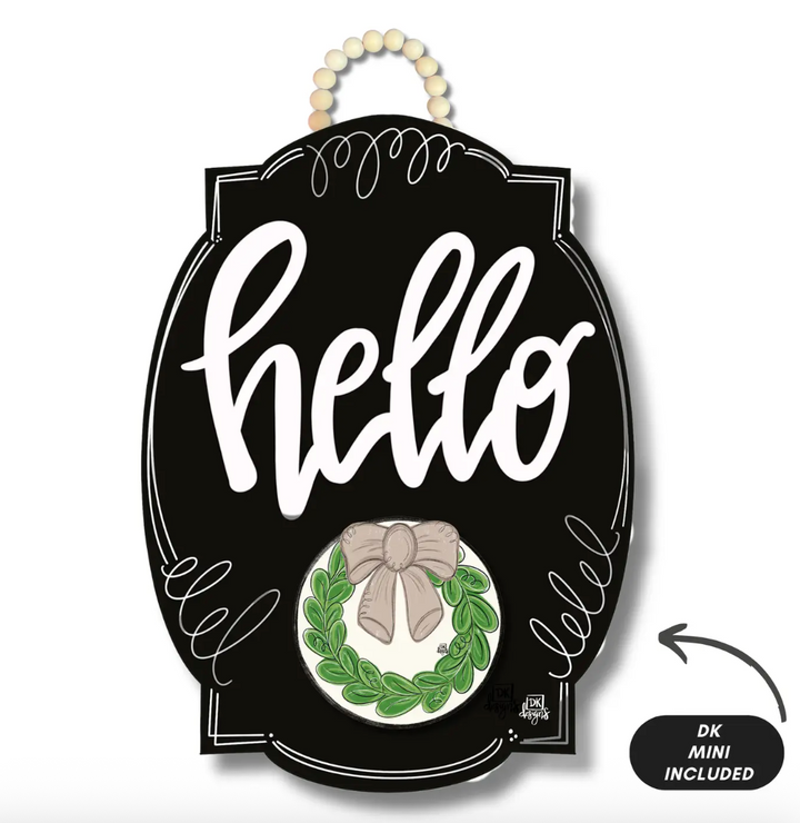 Black Bloom "Hello" Hanger