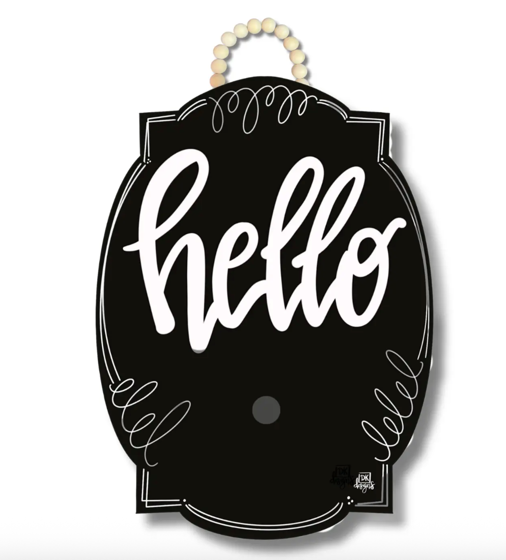 Black Bloom "Hello" Hanger