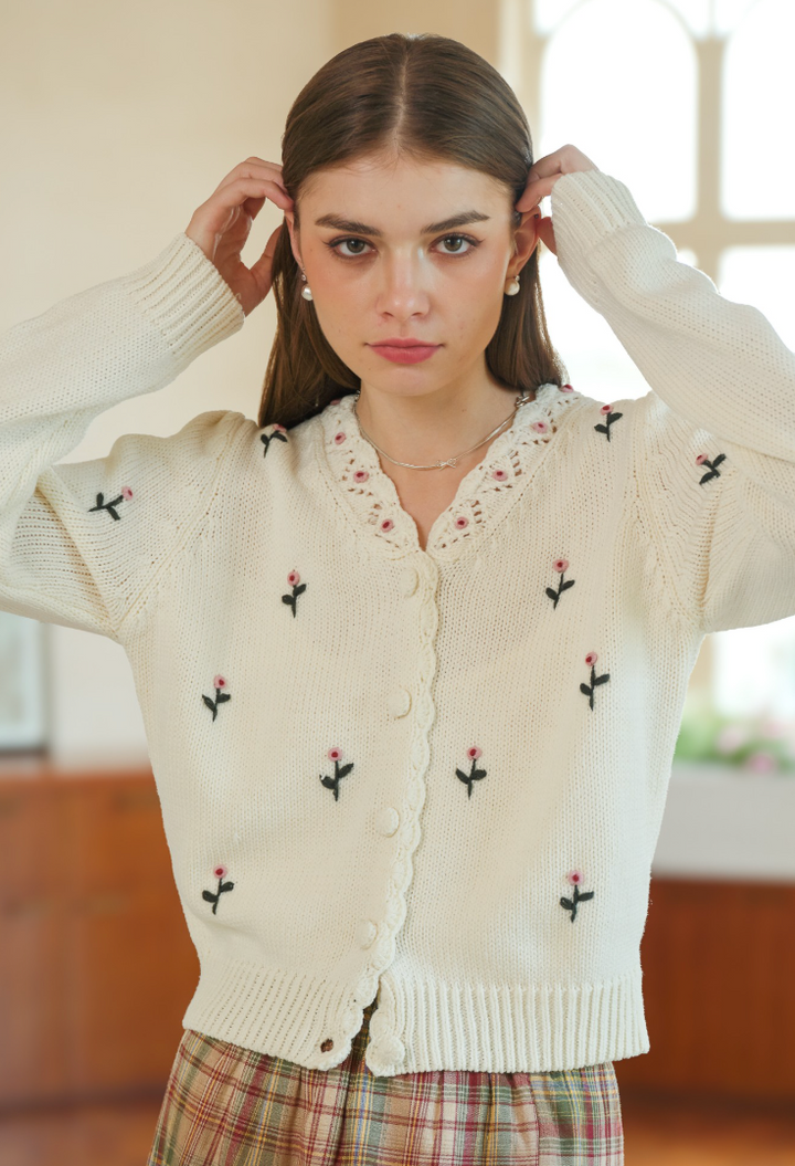 Rosie - Floral Button Up Cardigan