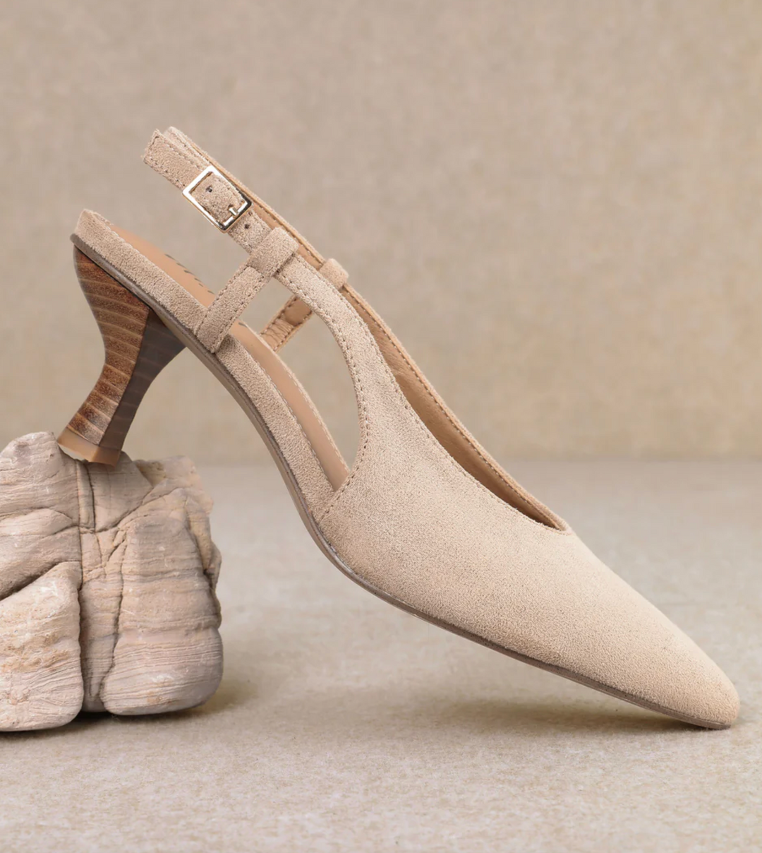 Miracle Mile - Kitty Heel (Beige)