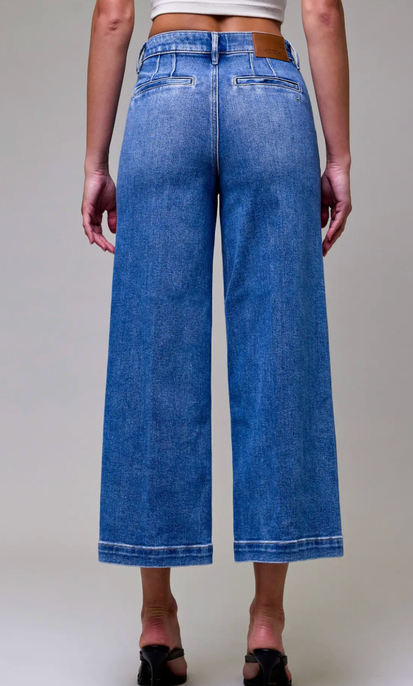 Nori - Crop Wide Leg Jeans