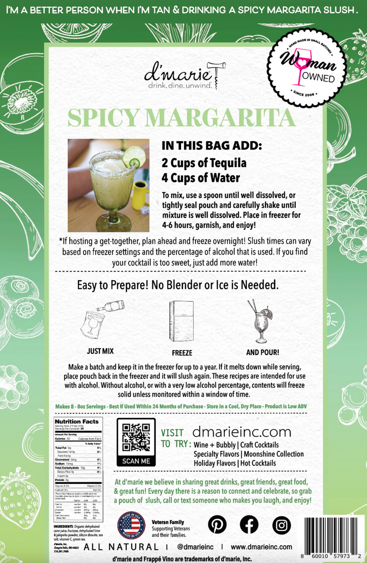 d'Marie - Spicy Margarita Slush Mix