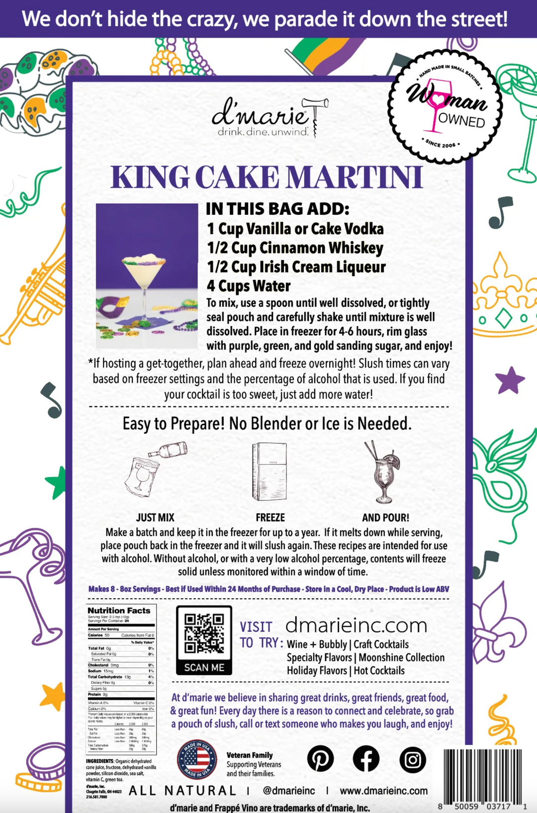 d'Marie - King Cake Martini Slush Mix