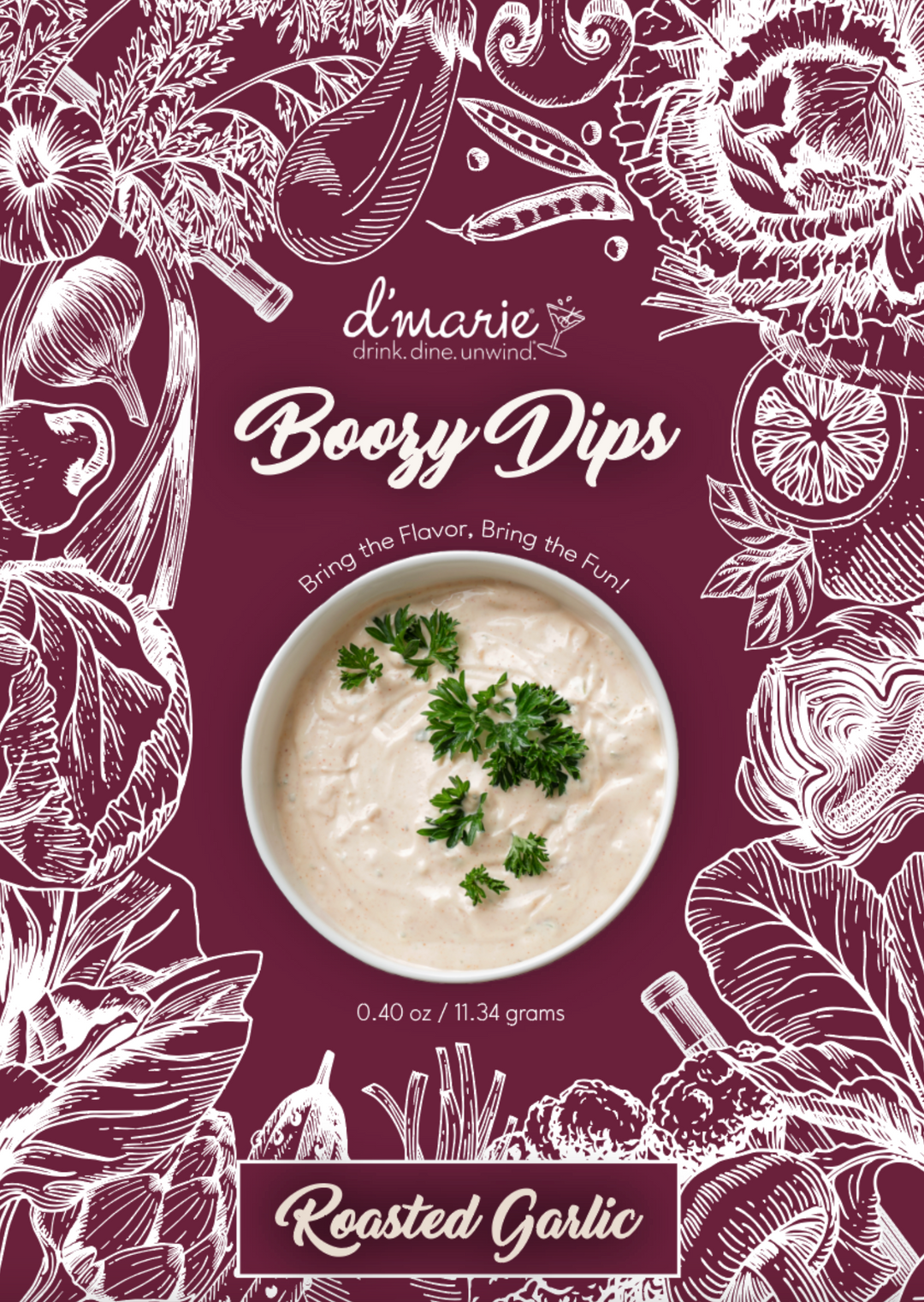 d'Marie - Boozy Dip - Roasted Garlic