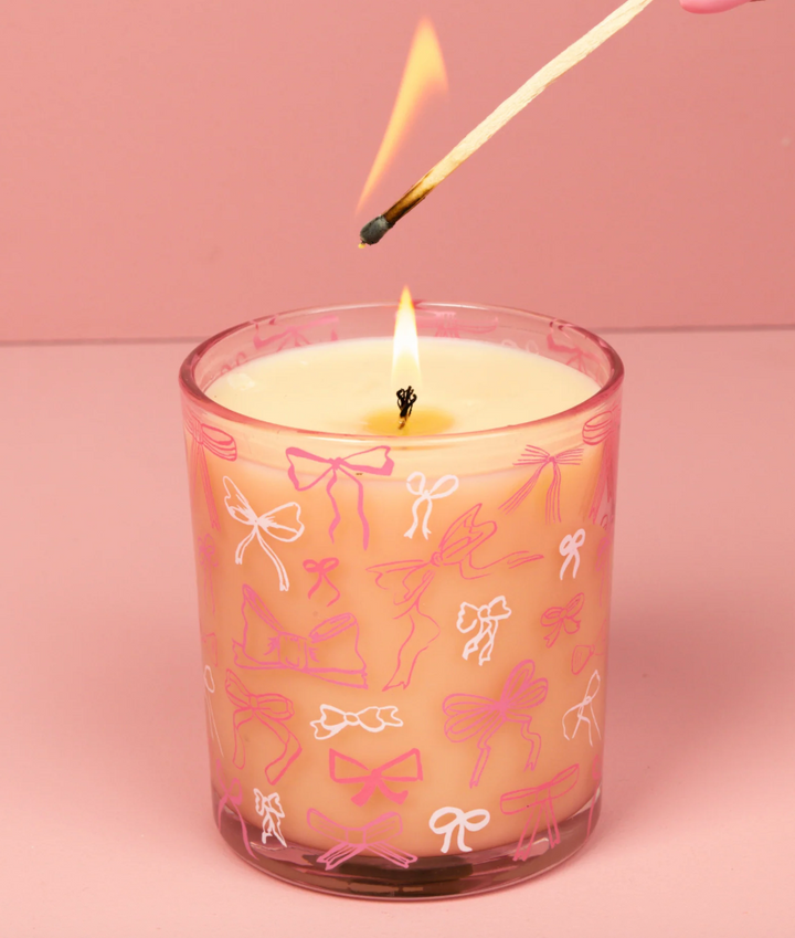 Sweet Grace Pink Bow Candle