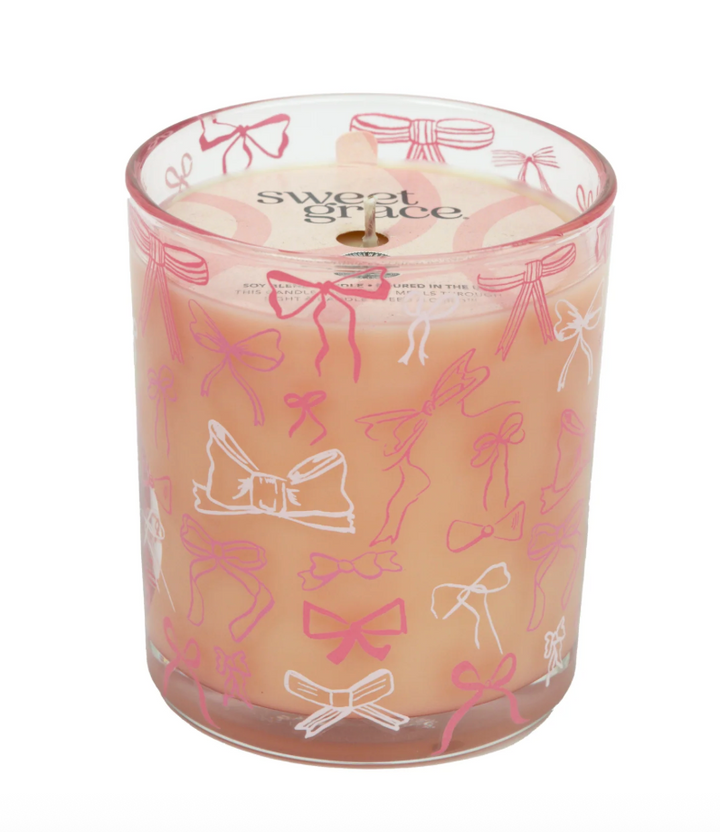 Sweet Grace Pink Bow Candle