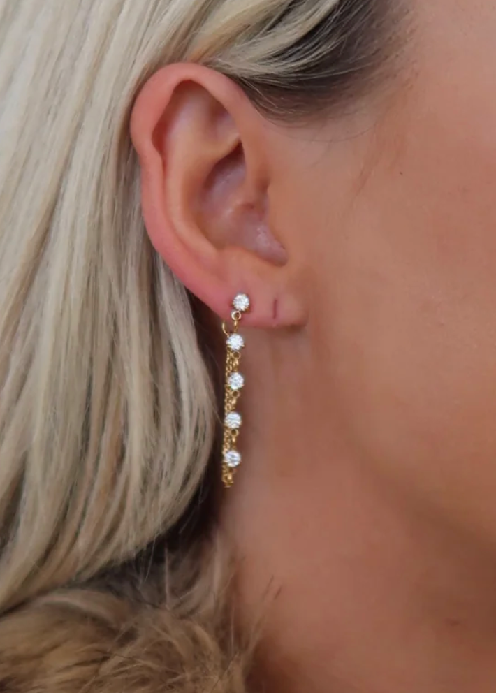 CHANSUTT - Lola Rhinestone Drop Earrings