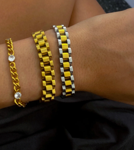 CHANSUTT - Thin Gold Watch Band Bracelet