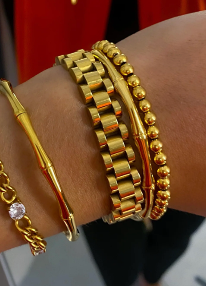 CHANSUTT - Thin Gold Watch Band Bracelet