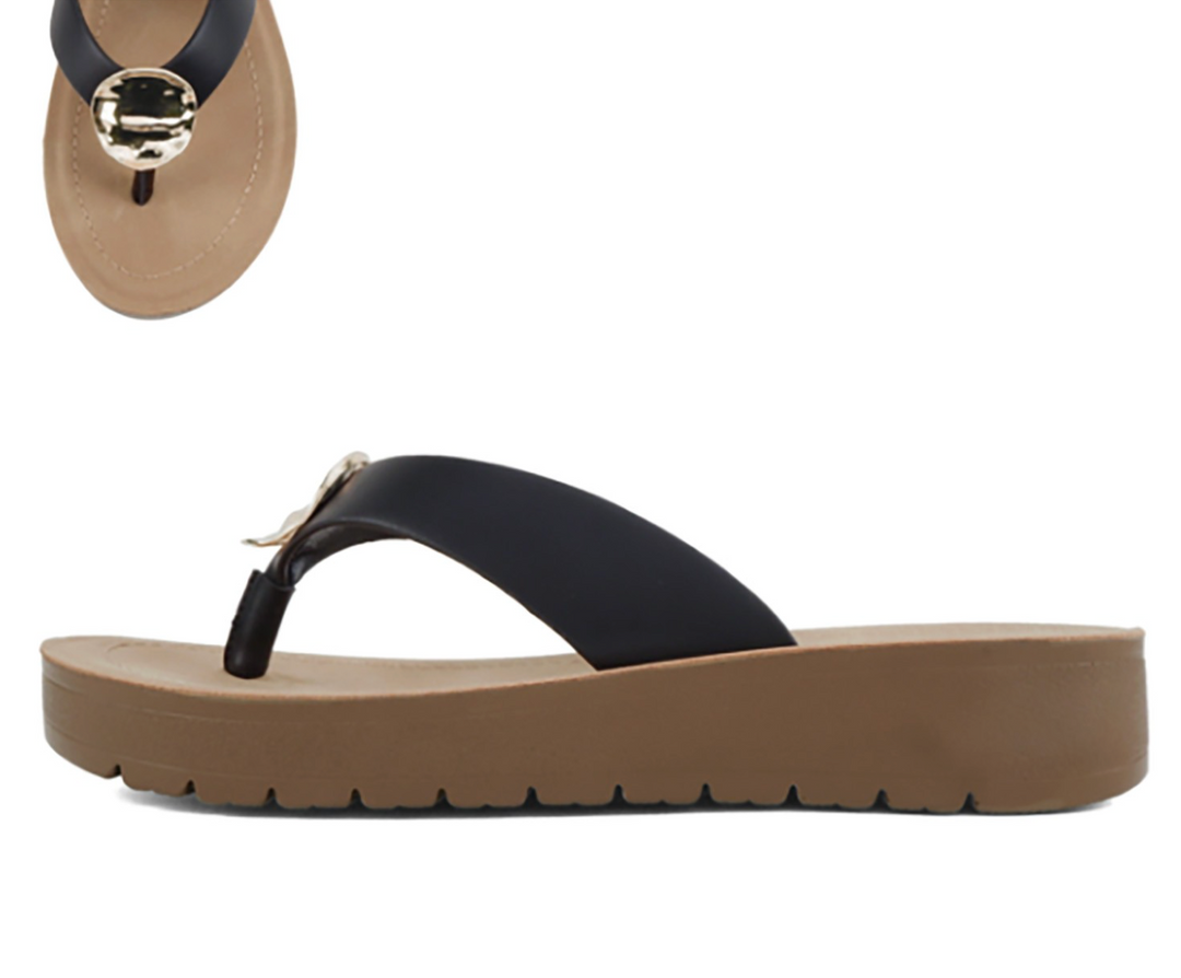 Staci - Thong Sandal (Black)