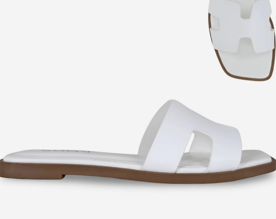 Noah - Geometric Sandal (White)