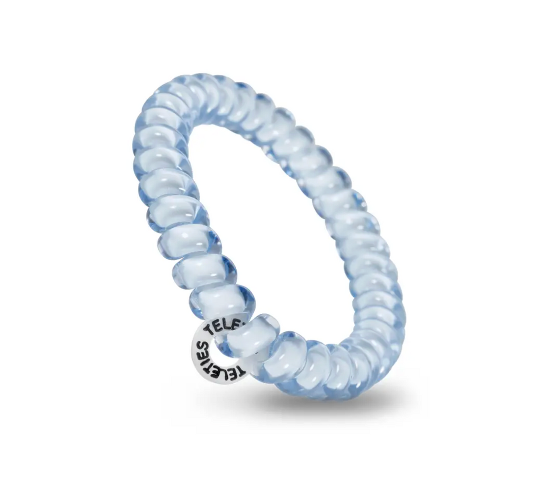Teleties - Washed Denim Spiral Hair Coils (Small)