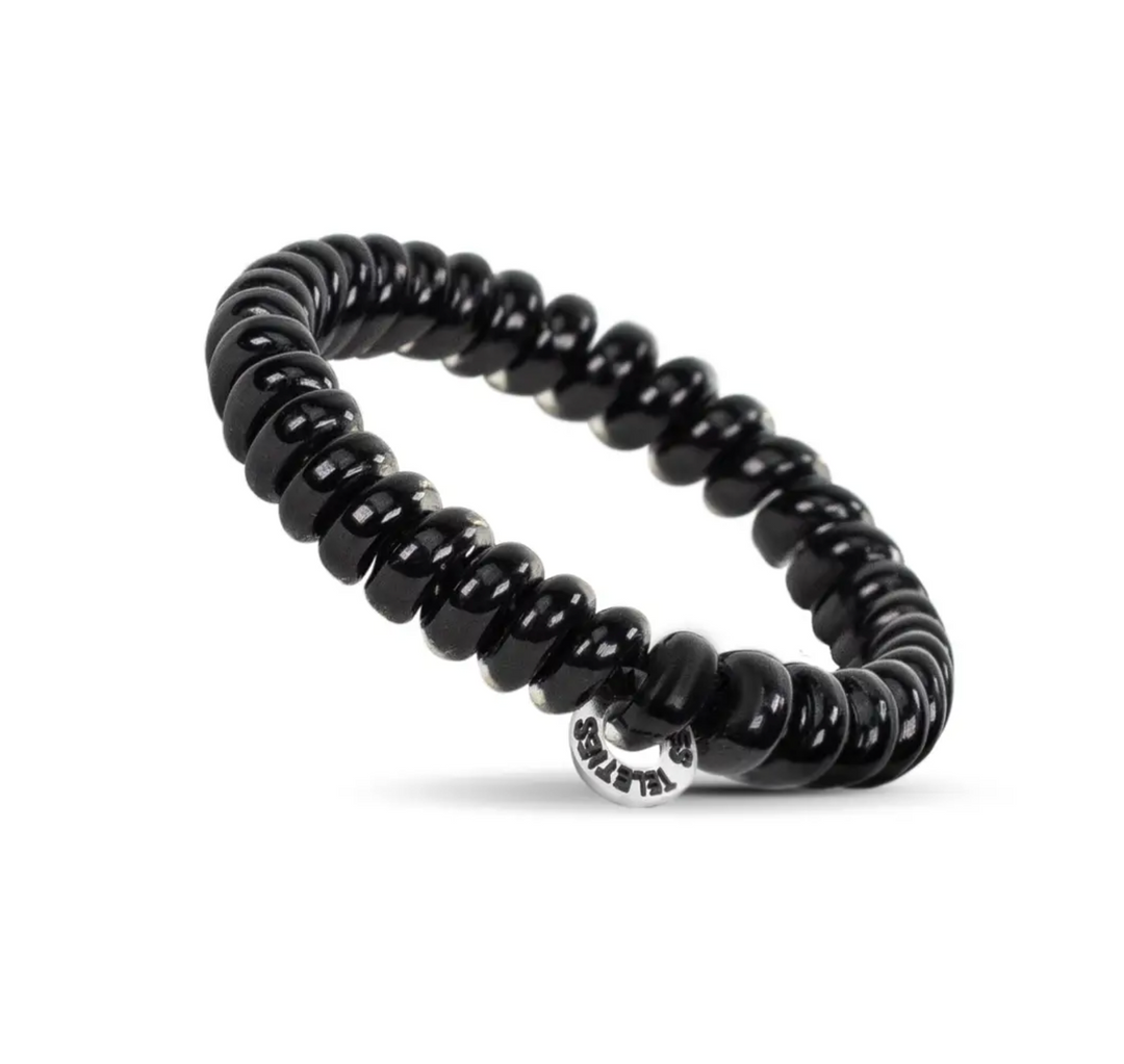Teleties - Jet Black Spiral Hair Coils (Small)