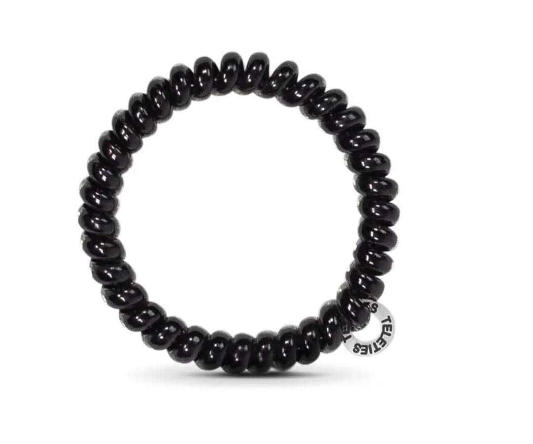 Teleties - Jet Black Spiral Hair Coils (Small)