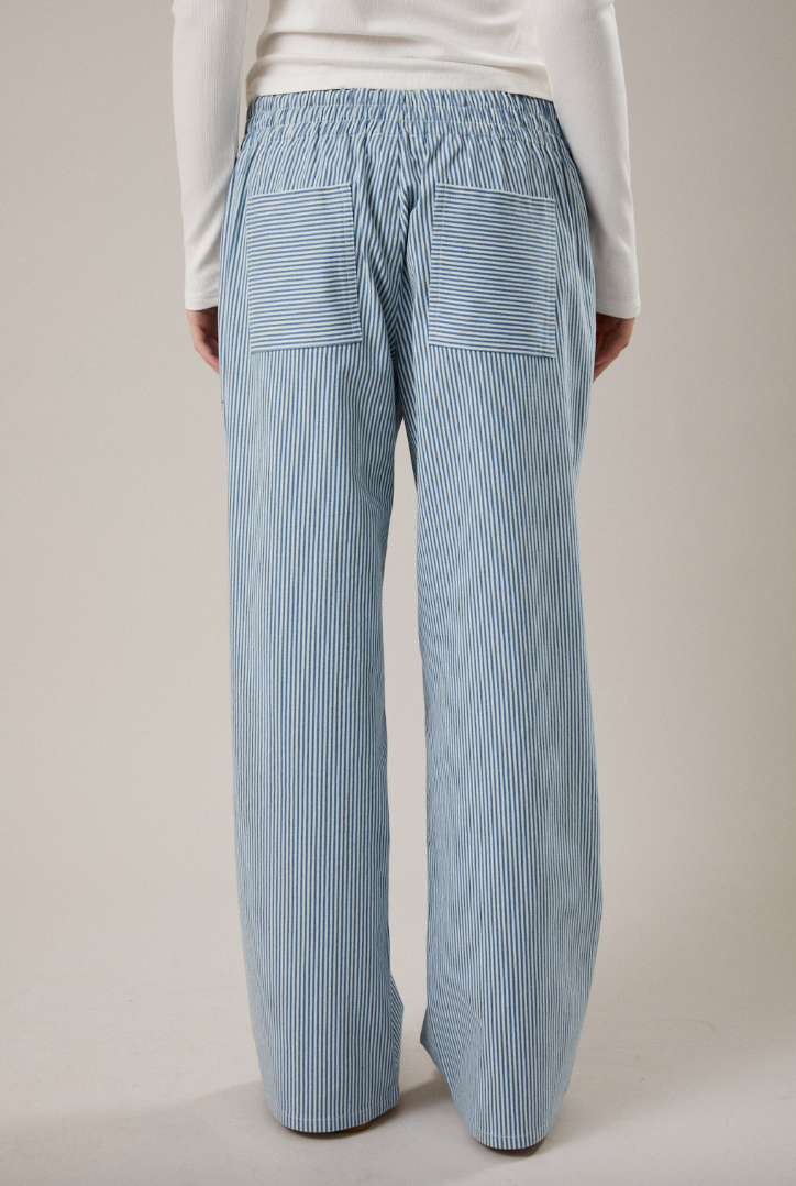 Dani - Striped Wide Leg Pant (Blue)