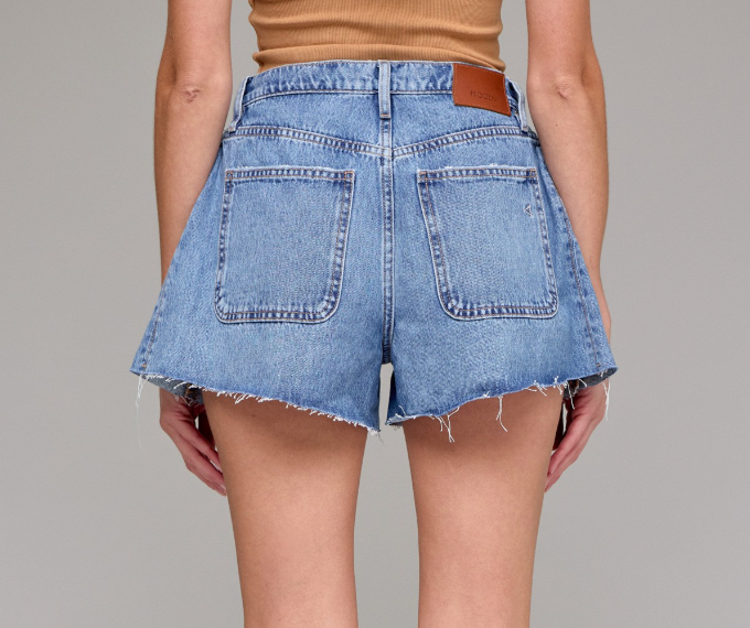 Julie - Side Insert Denim Shorts