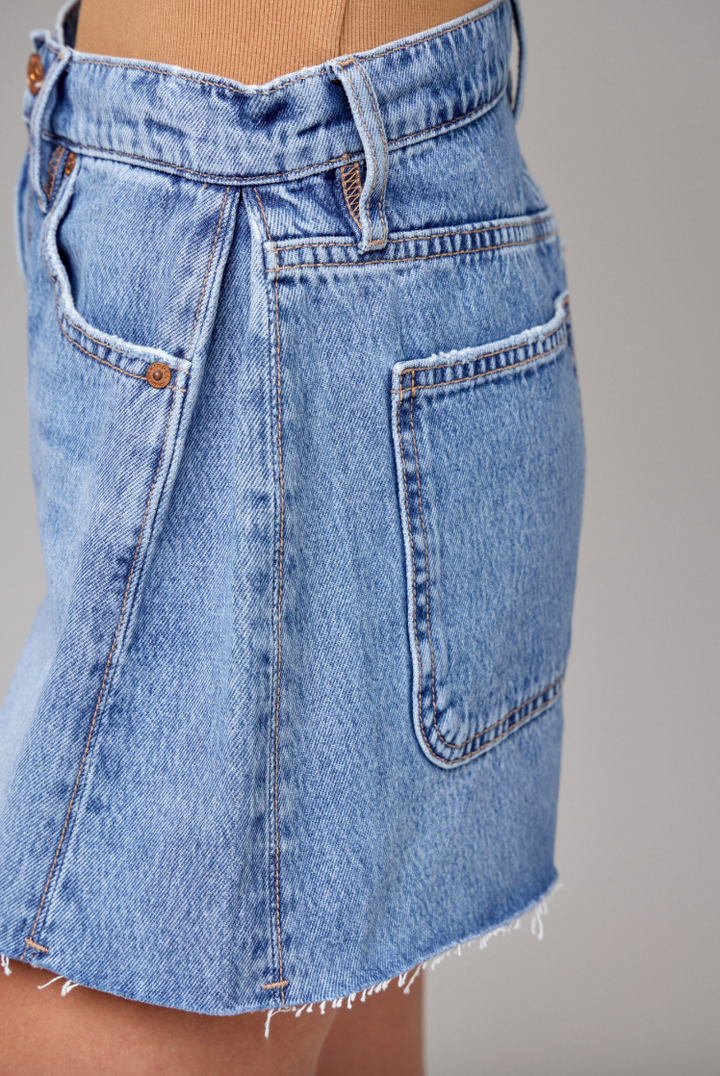 Julie - Side Insert Denim Shorts