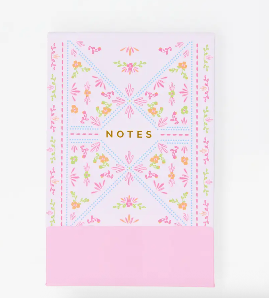 Flip Notepad Floral Stitch