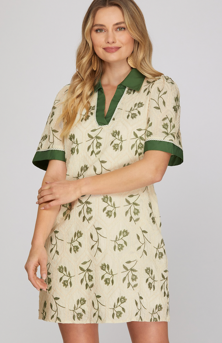 Krissy - Embroidered Mini Dress