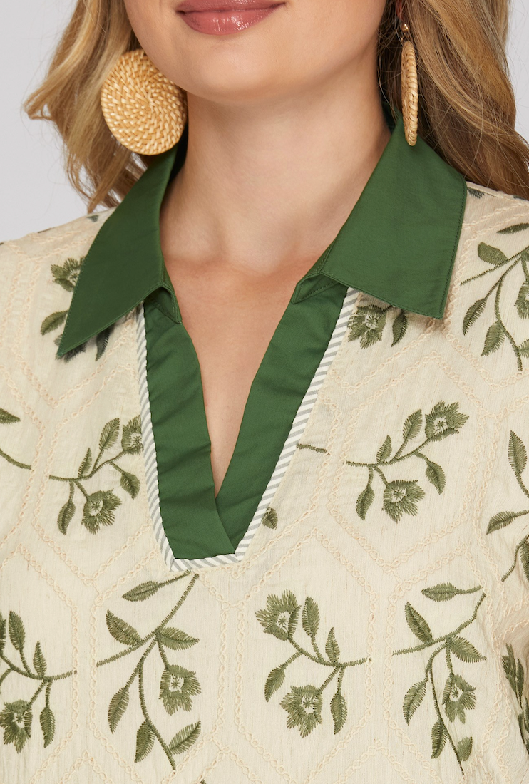 Krissy - Embroidered Mini Dress