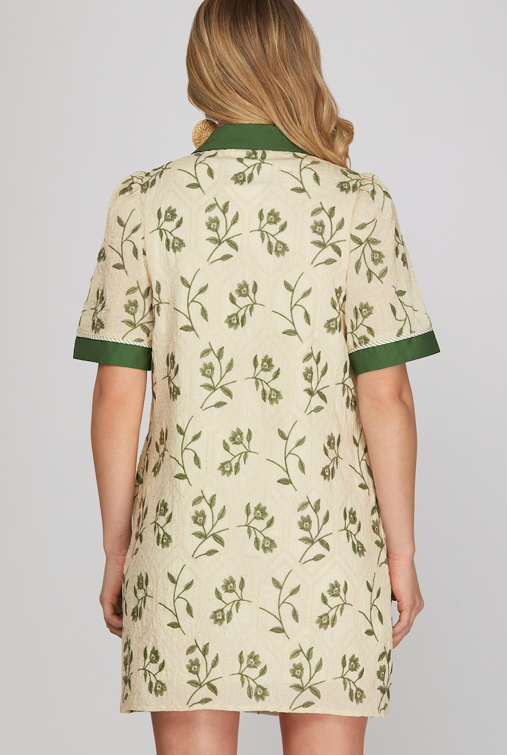 Krissy - Embroidered Mini Dress