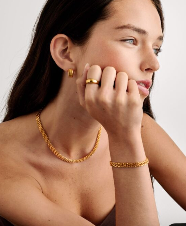 Katie Loxton - Braid Chain Waterproof Gold Necklace