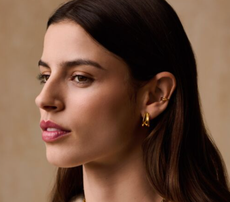 Katie Loxton - Molten Luxe Waterproof Gold Hoop Earrings