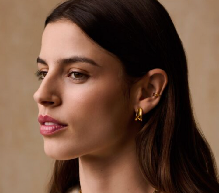 Katie Loxton - Molten Luxe Waterproof Gold Hoop Earrings