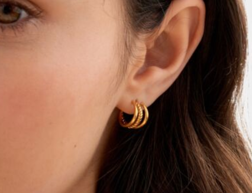 Katie Loxton - Laia Waterproof Gold Illusion Hoop Earrings